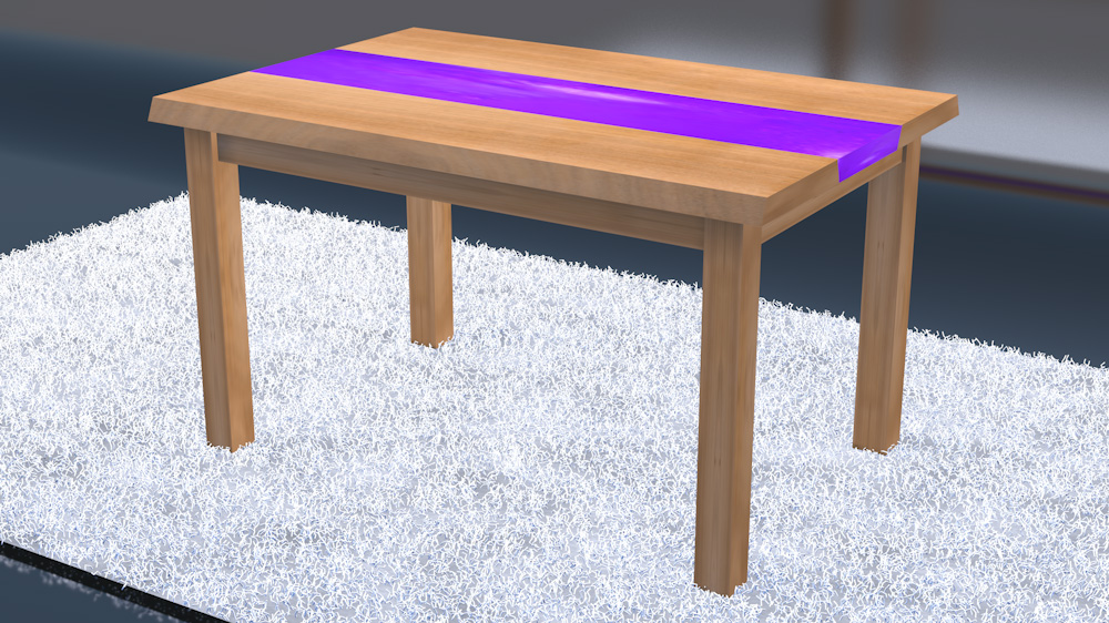 Holz Epoxidharz Esstisch für 4 Personen Länge 120 CM mit Baumkante