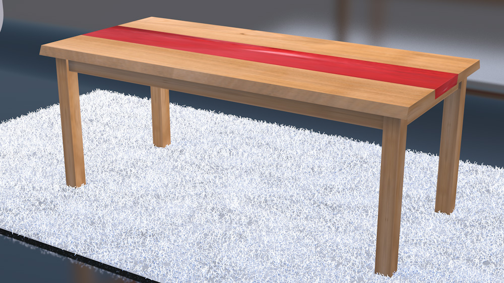 Holz Epoxidharz Esstisch für 6 Personen Länge 180 CM mit Baumkante