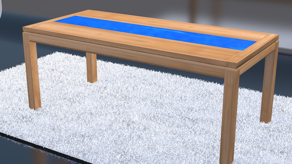 Holz Epoxidharz Esstisch für 6 Personen Länge 180 CM Profiliert