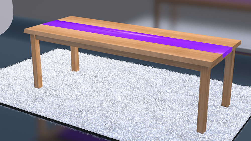 Holz Epoxidharz Esstisch für 6 Personen Länge 220 CM mit Baumkante