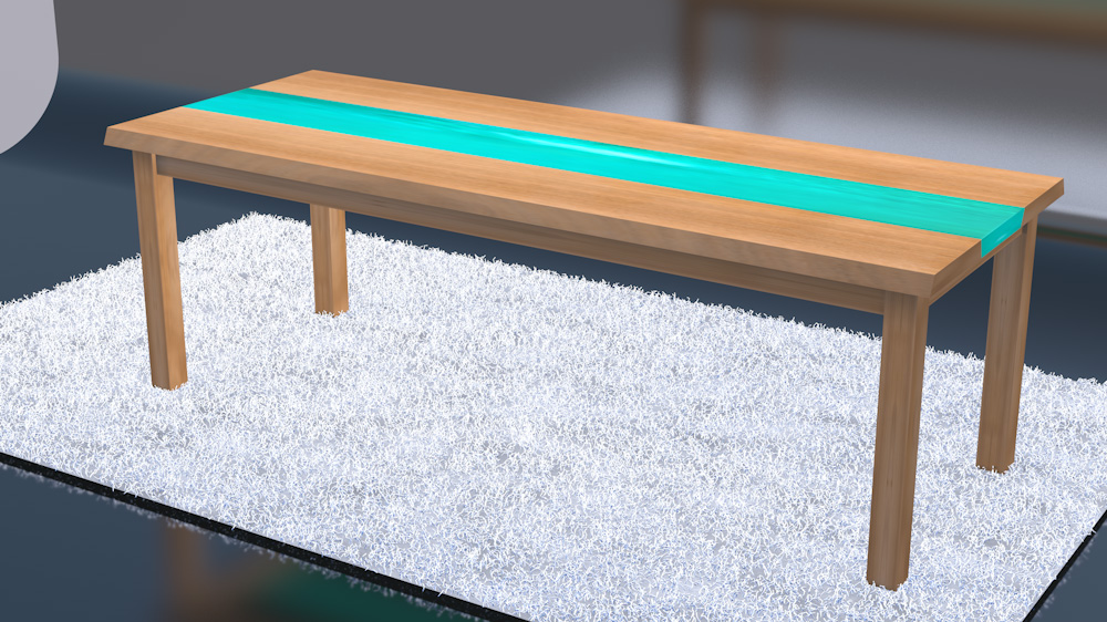 Holz Epoxidharz Esstisch für 8 Personen Länge 280 CM mit Baumkante